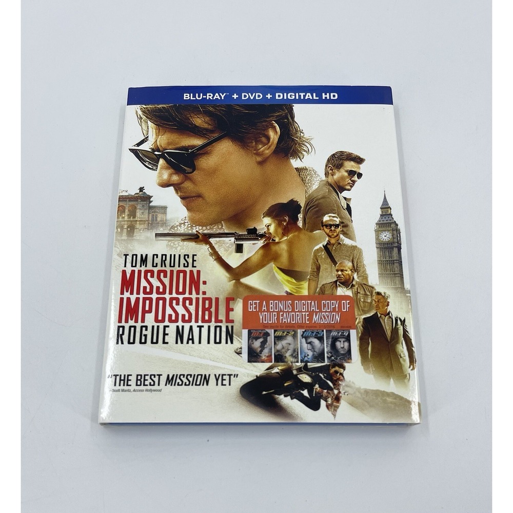 Mission: Impossible: Rogue Nation (Blu-ray, 2015) + DVD